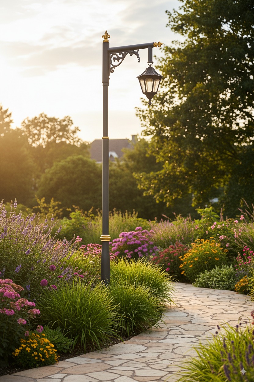 Decorative LED street light pole design 10